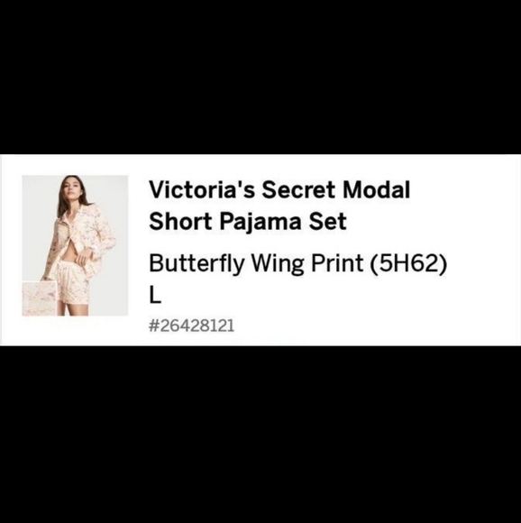 NEW VICTORIA'S SECRET 2 pc MODAL SHORT PAJAMA SET in BUTTERFLY WING PRINT - Picture 8 of 8